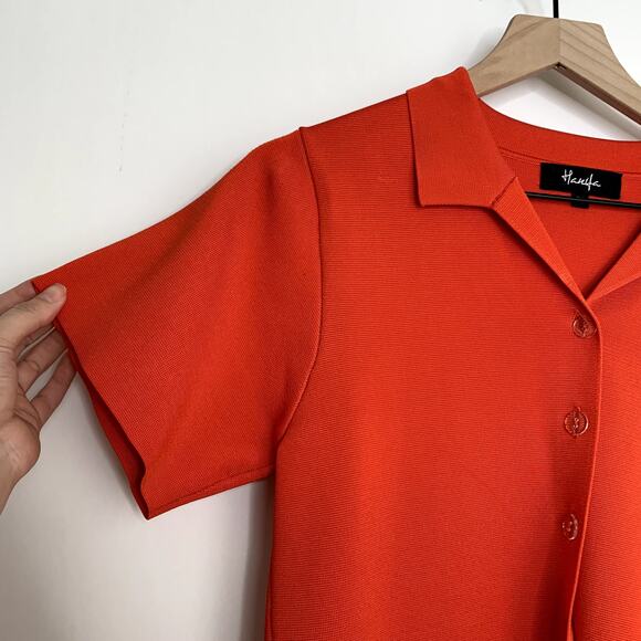 Hanifa Robyn Dress in Flame Red Two Piece Skirt Set Womens XS - Picture 9 of 16